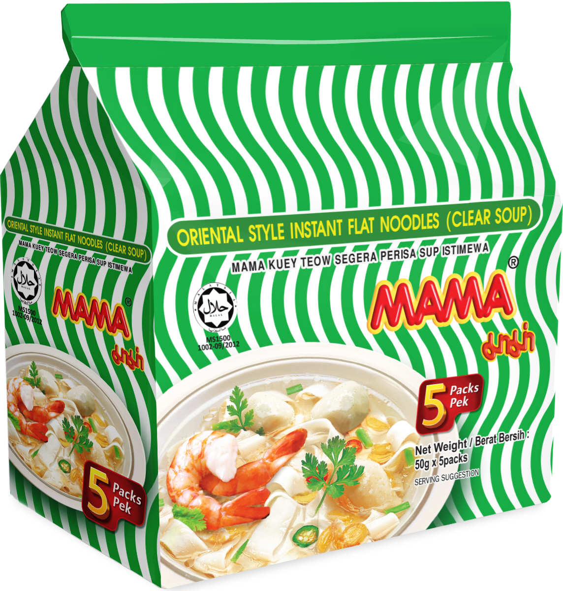 Flat Noodle Clear Soup